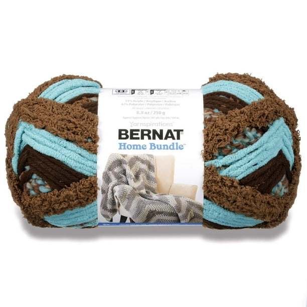 BERNAT HOME BUNDLE YARN (250G/8.8OZ), BROWN/TEAL 