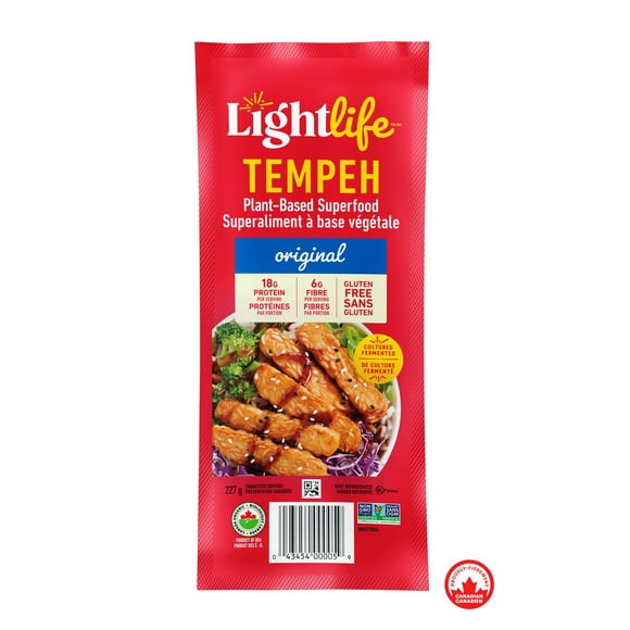 Tempeh biologique original à base végétale Lightlife 227 g