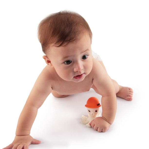 Mombella Jouet de dentition en forme de pieuvre pour bébés de 6 à 12 mois,  jouet de dentition pour bébé de 6 mois, jouet de dentition pour nourrisson