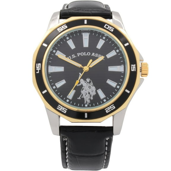 U.S Polo Assn. Montre analogique pour hommes avec bracelet noir
