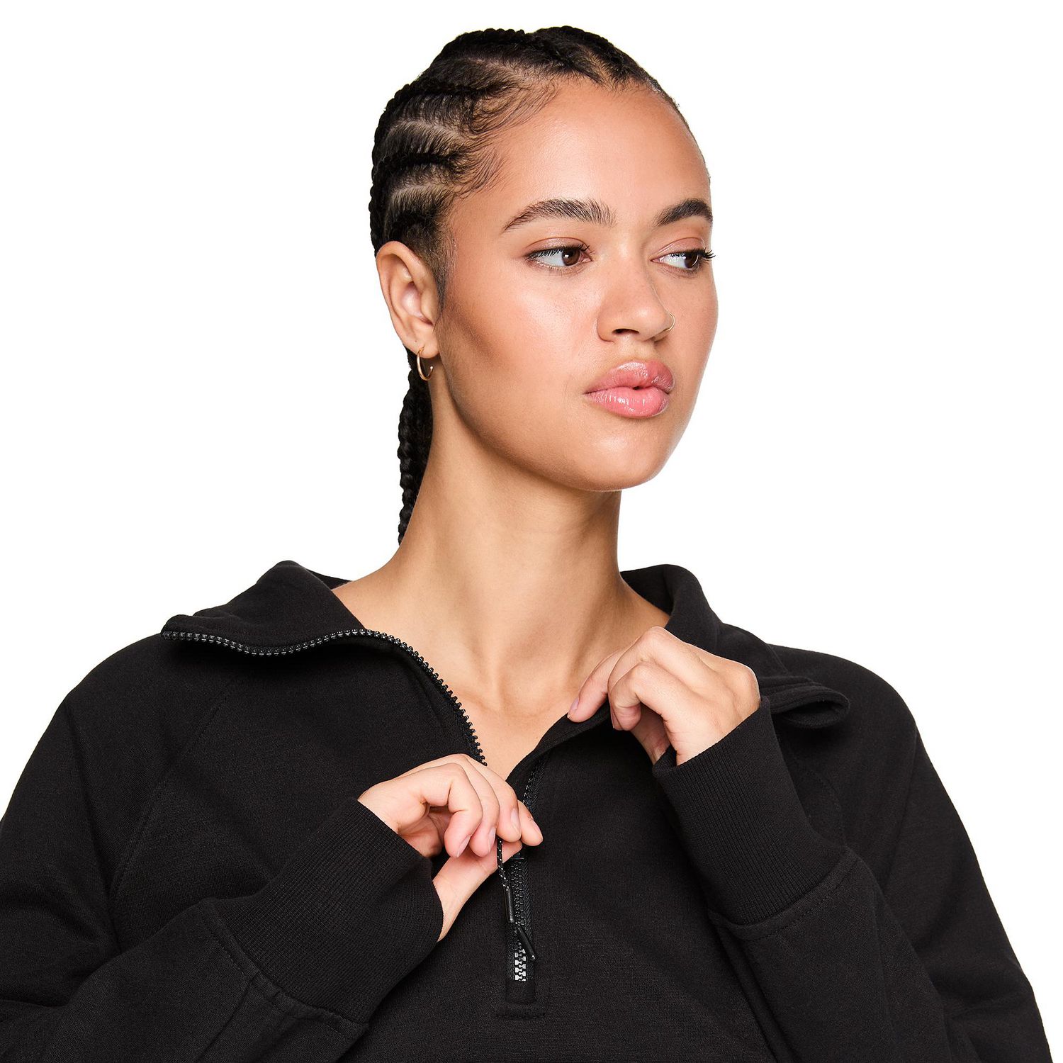 Coton ouaté à demi-fermeture éclair Athletic Works pour femmes