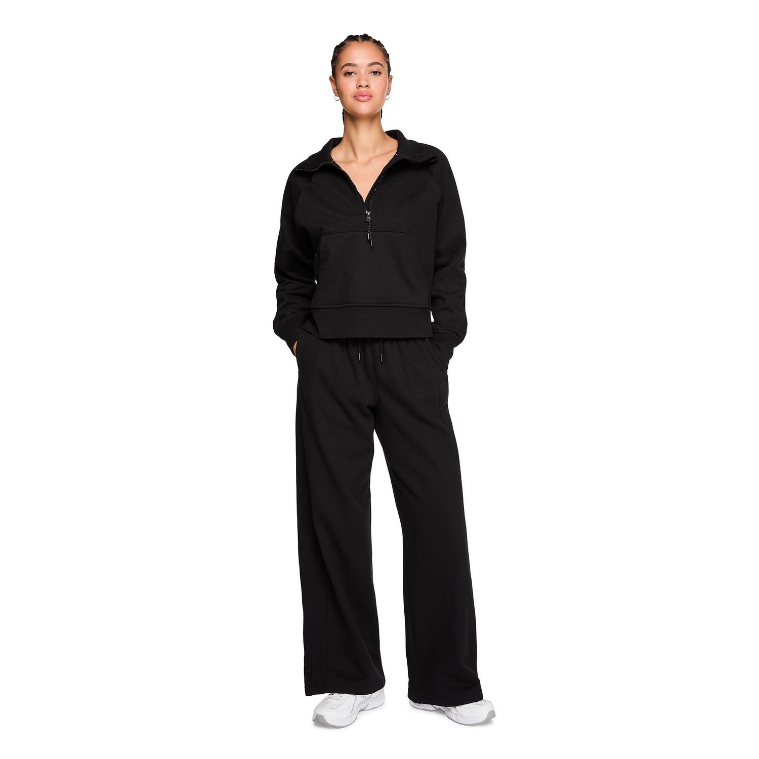 Coton ouaté à demi-fermeture éclair Athletic Works pour femmes