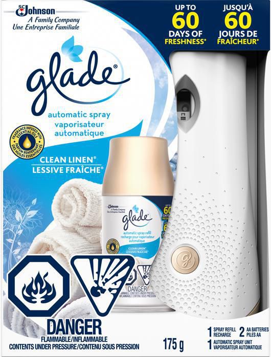 Glade Automatic Spray Air Freshener Starter Kit Clean Linen Walmart
