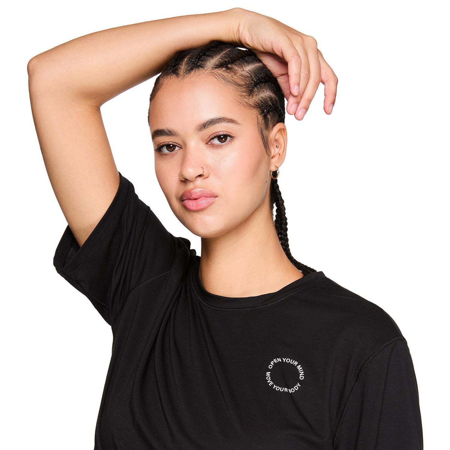 T-shirt à manches courtes et coupe décontractée Athletic Works pour femmes