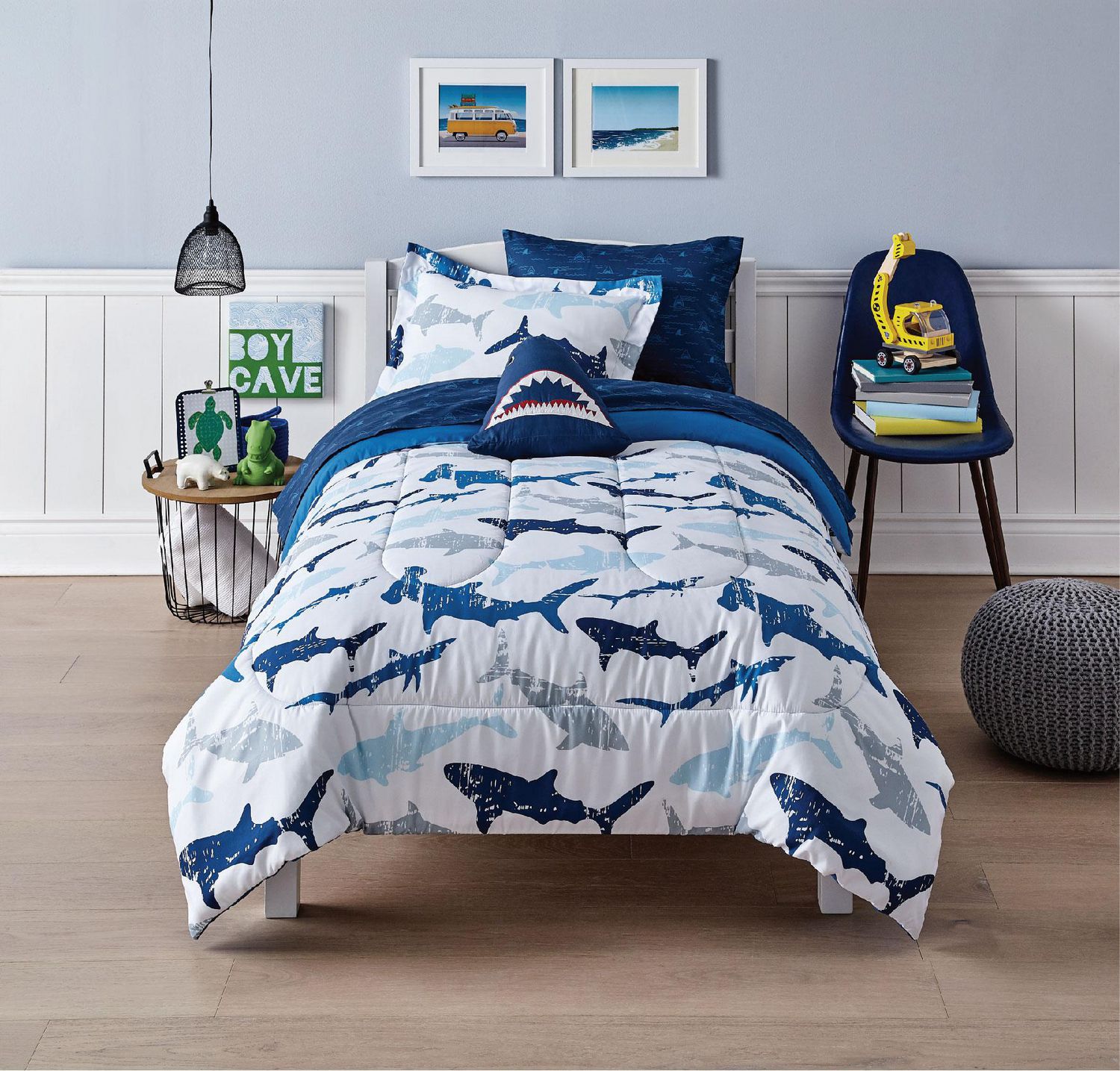 Mainstays Kids Shark Bed in a Bag Sizes T 6 pc D 8 pc