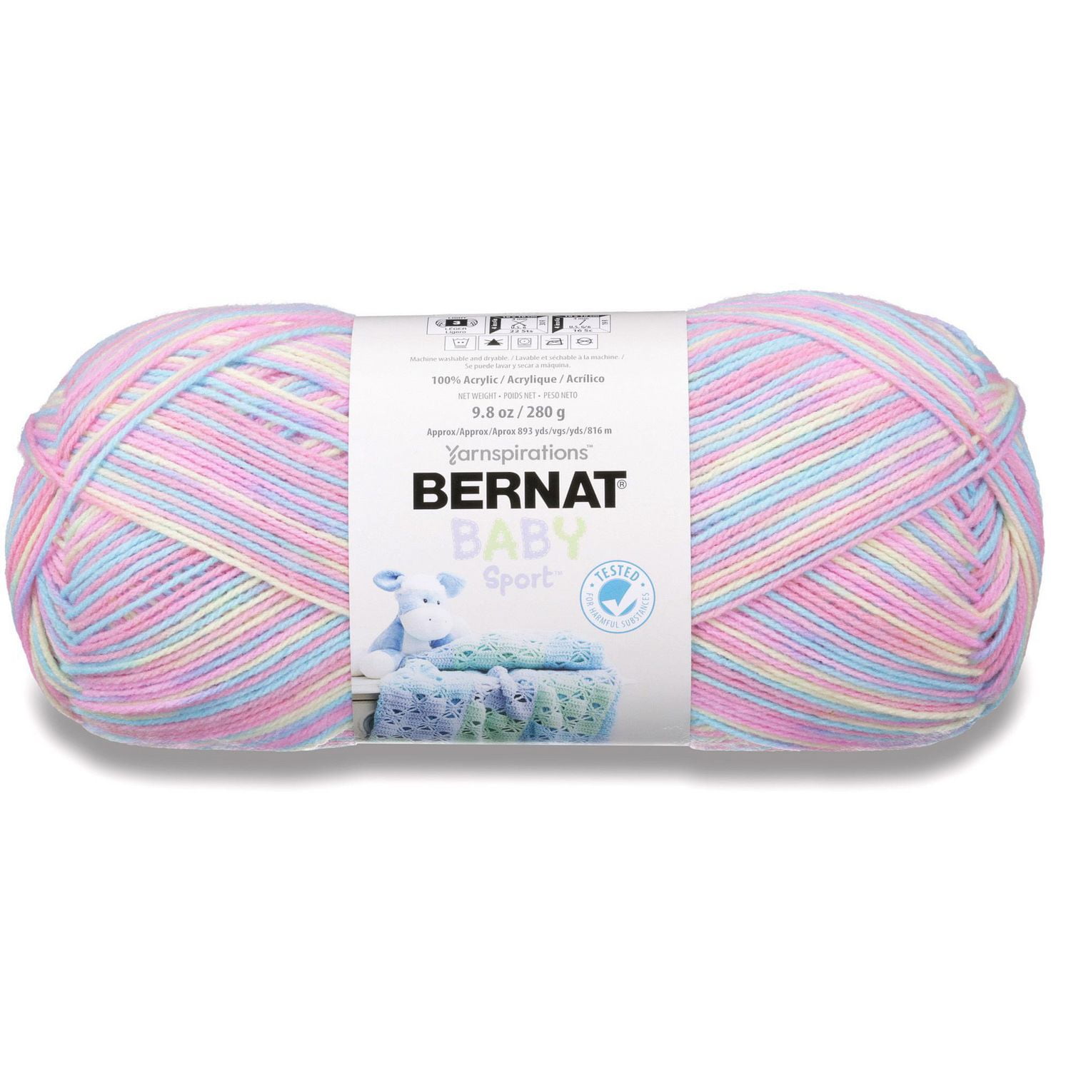 BERNAT BABY SPORT OMBRES YARN (280G/9.8 OZ), PYJAMA PARTY OMBRE Walmart Canada