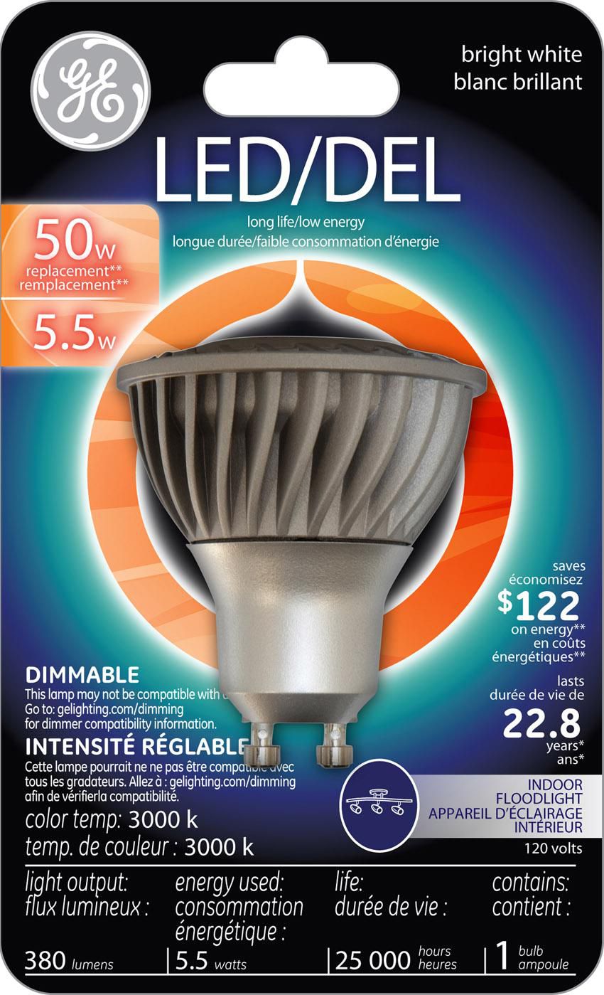 General Electric LED GU10 5 5 Watts Bright White Bulb Pack Of 1 