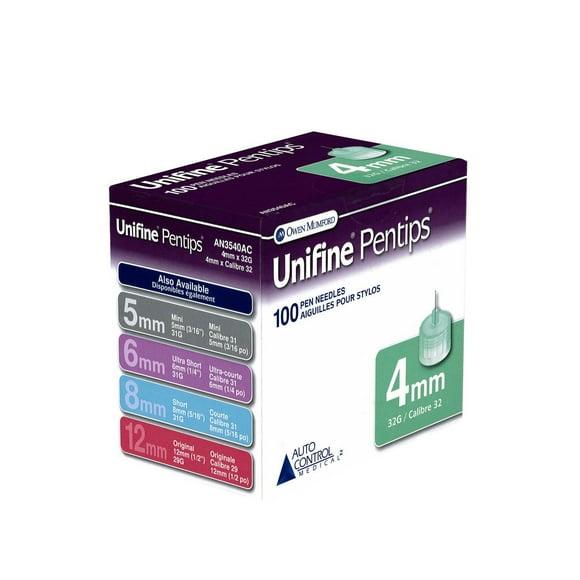 Unifine Pentips Insulin 4 mm 32G Pen Needles