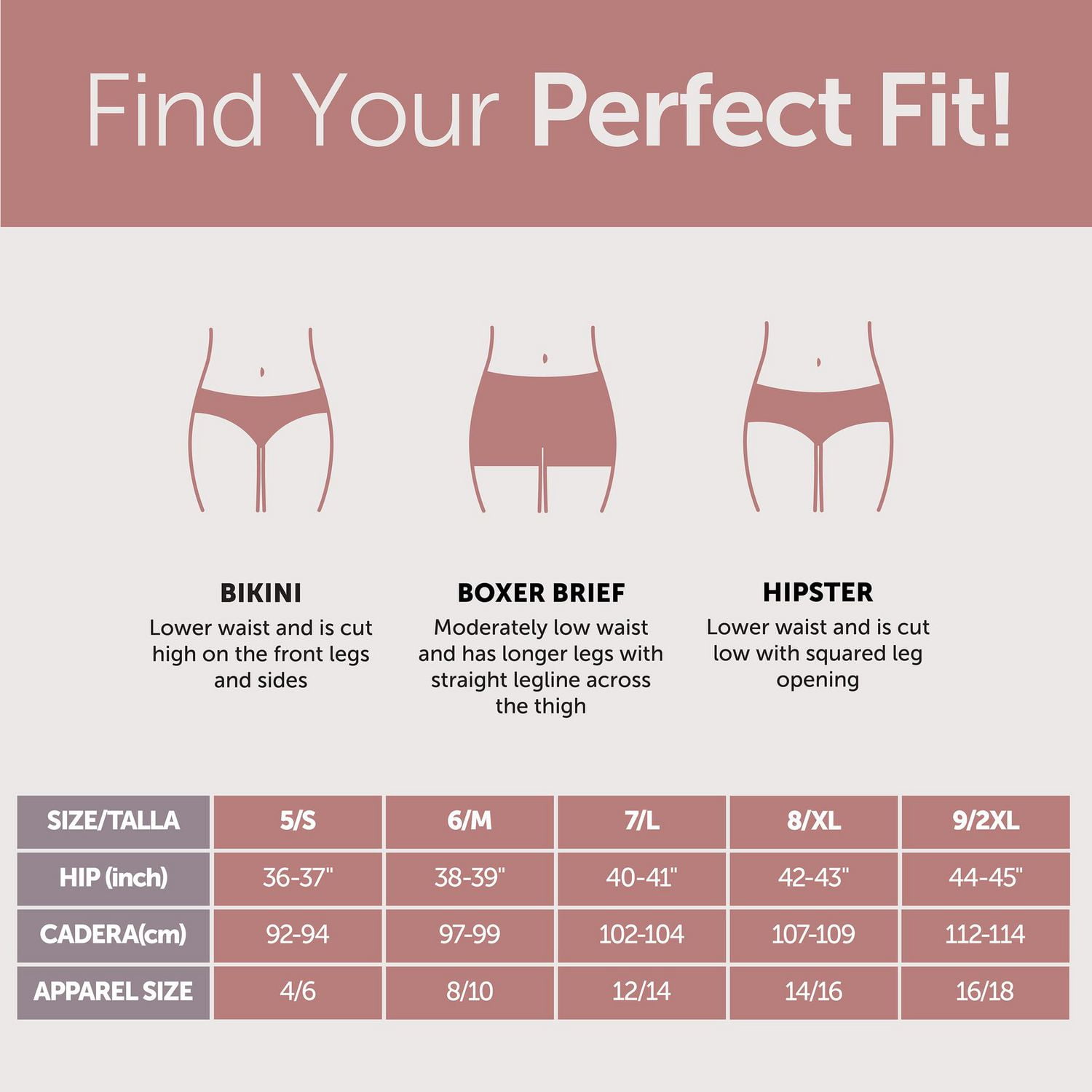 Hanes Women's 6-pack Basics Brief, Sizes: S-2XL