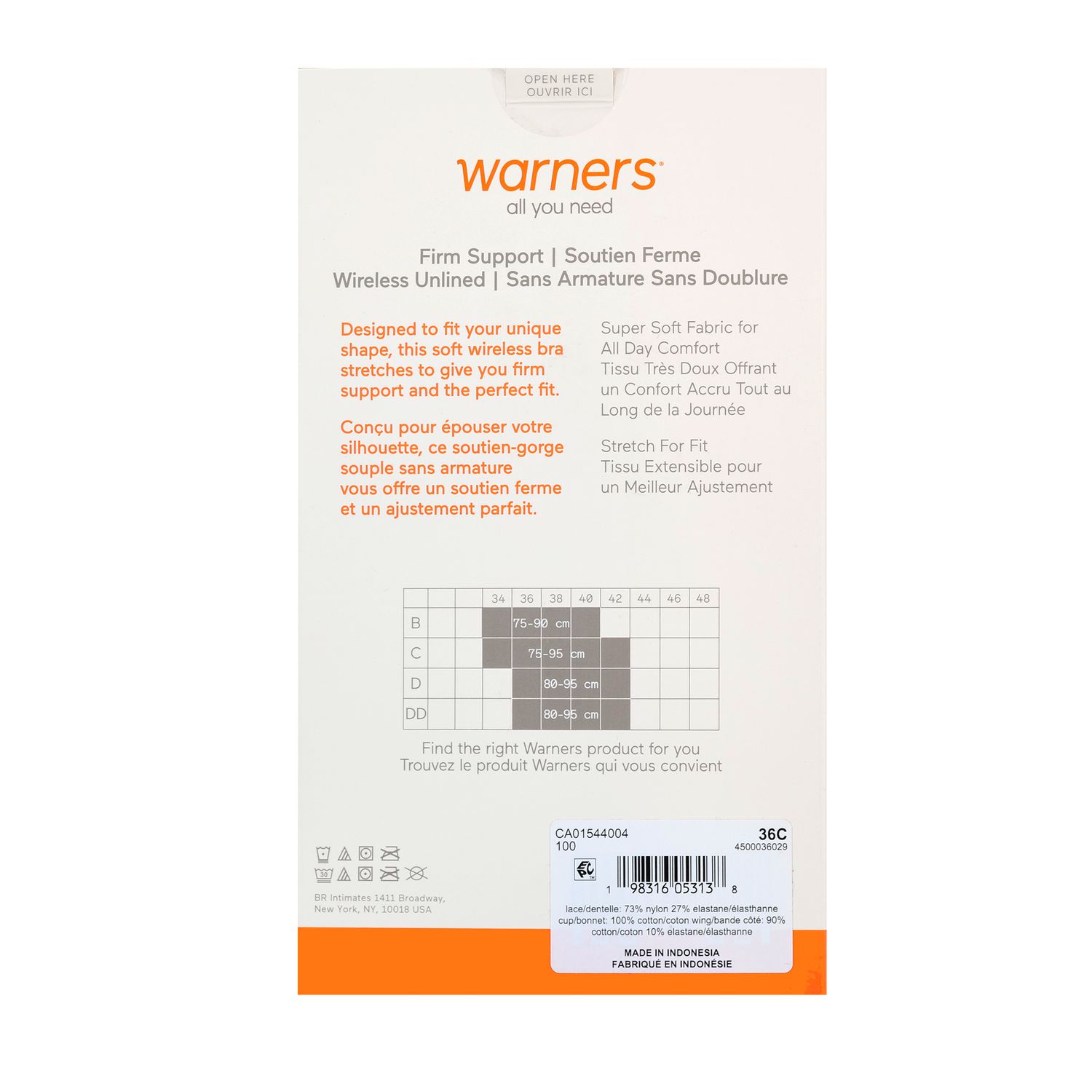 Soutien-gorge Warner's à support ferme sans armature
