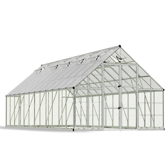 CANOPIA by PALRAM Balance 10 ft. x 24 ft. Greenhouse Kit - Silver Structure & Hybrid Panels