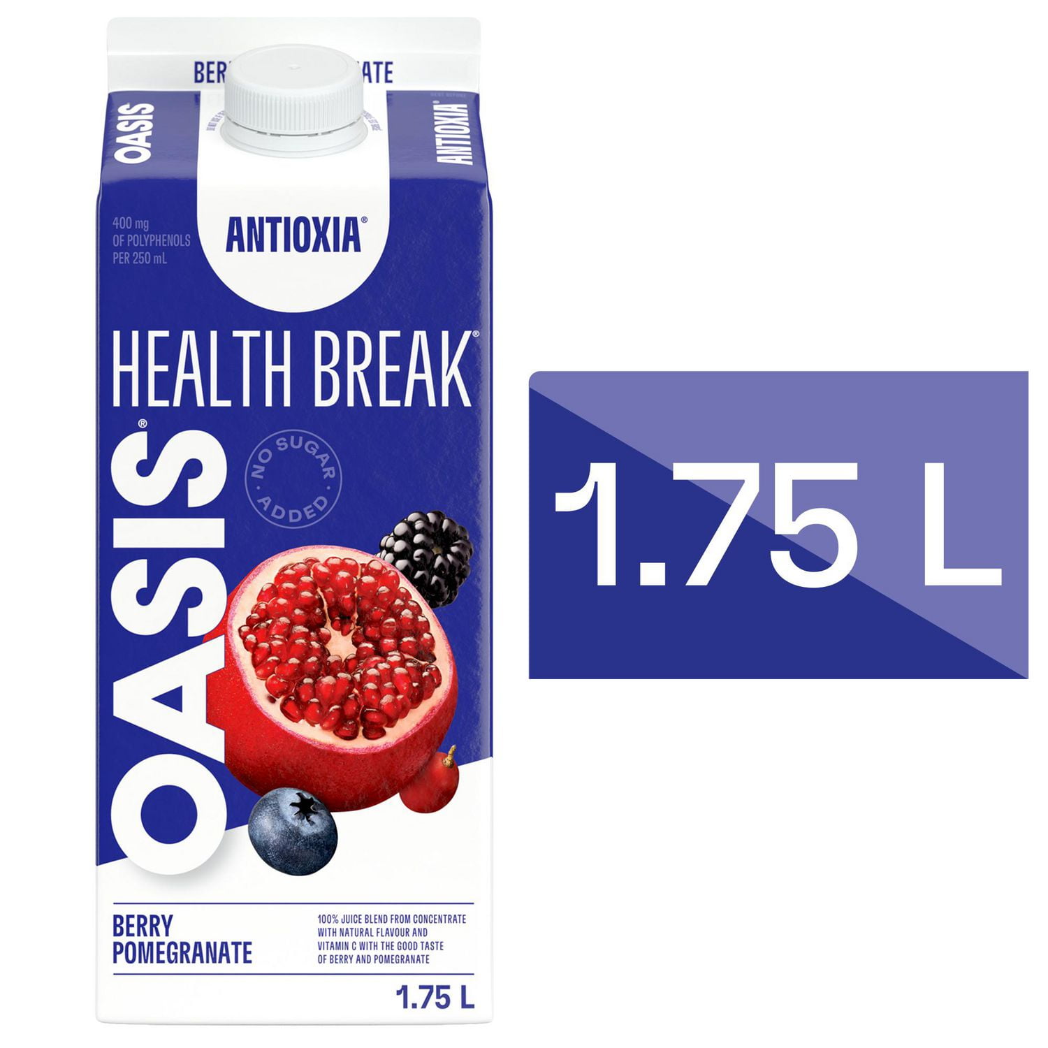 Oasis Health Break Antioxia Berry Pomegranate Juice Blend Walmart Canada