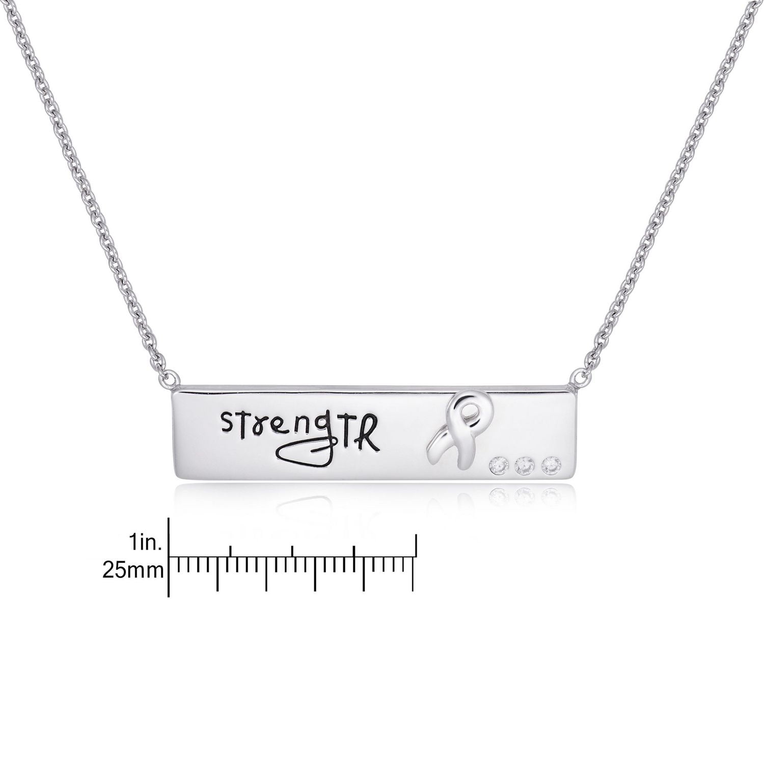 Collier Quintessential en argent sterling "STRENGH"