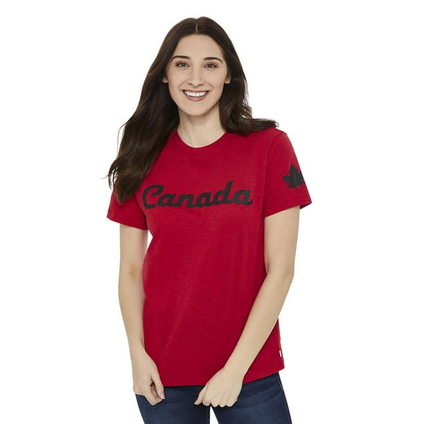 T-shirt avec imprimé graphique Canadiana pour femmes