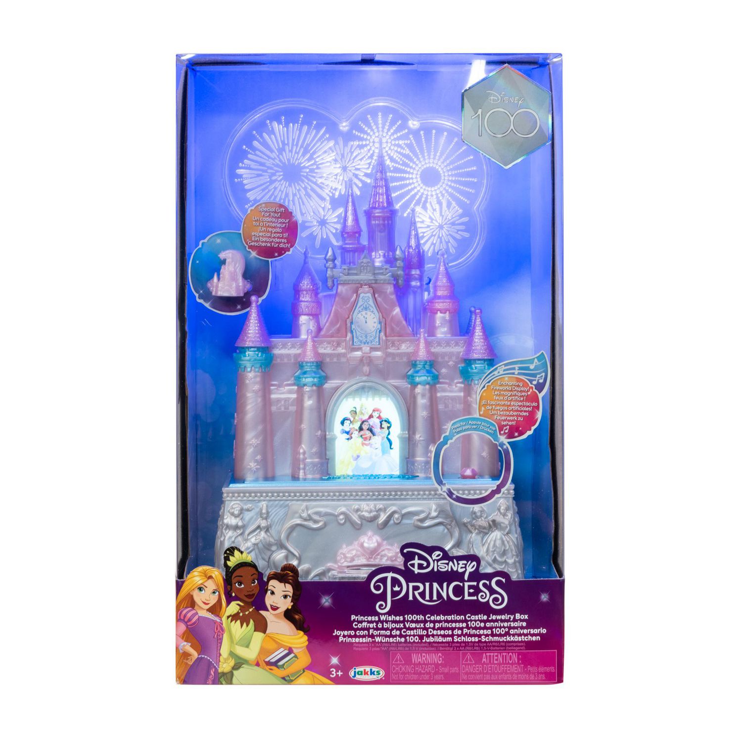 Princess Wishes 100th Celebration Castle Jewelry Box, Comes with a