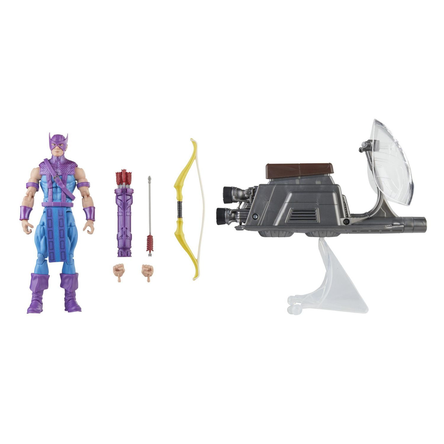 Hasbro Marvel Legends Series Hawkeye with Sky Cycle Avengers 60th Anniversary Collectible 6 Inch Action Figure and Vehicle