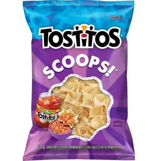 Chips tortilla et au maïs blanc de premier choix Scoops! de Tostitos