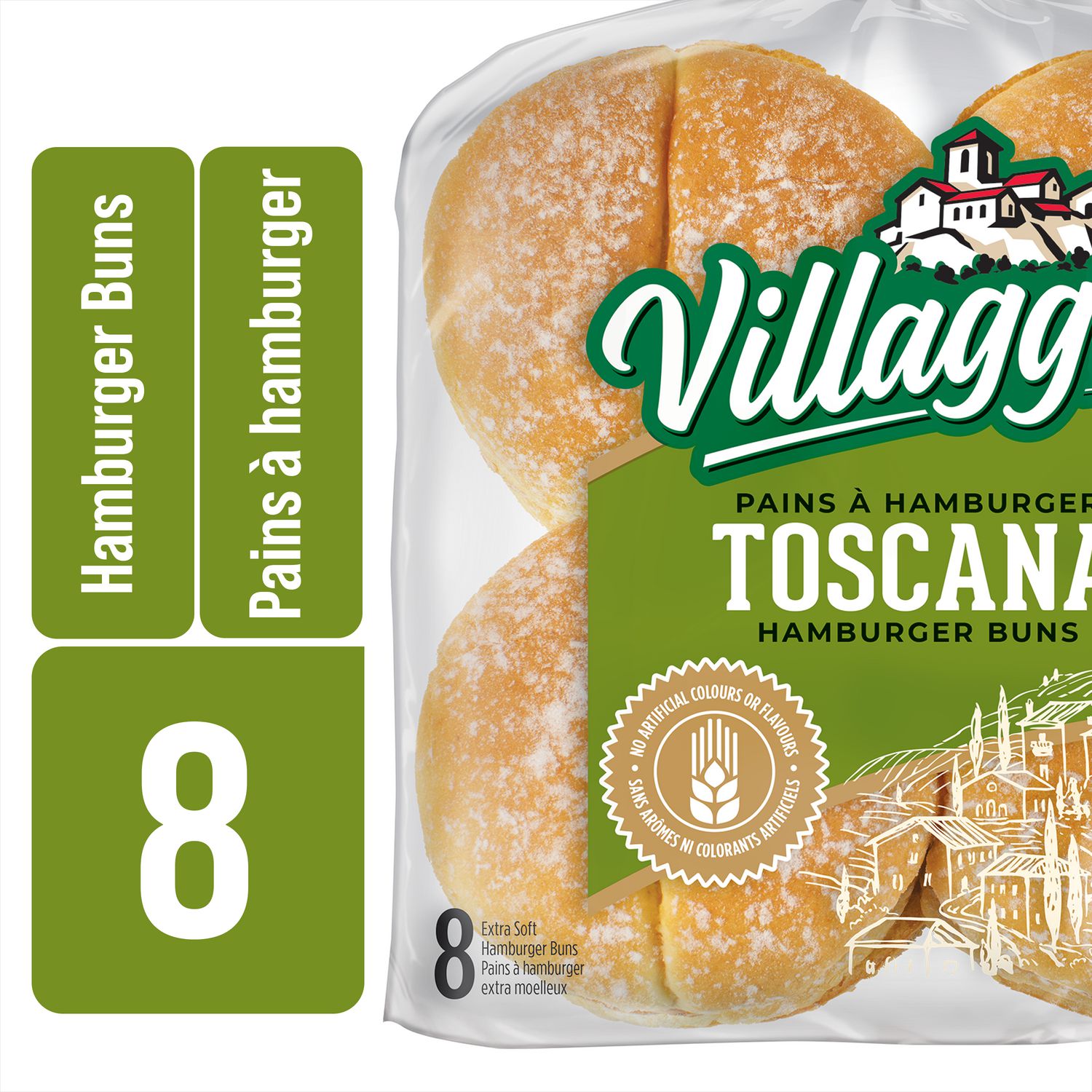 Pains à hamburger extra-moelleux Toscana de Villaggioᴹᴰ