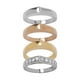 PAJ Ensemble de 4 anneaux empilables trois-couleurs en argent sterling – image 1 sur 1