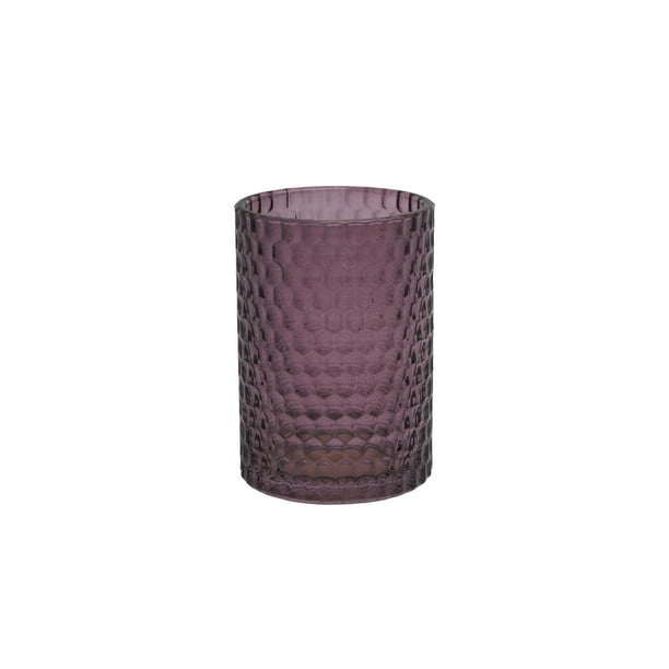 Hometrends Dahlia Glass Tumbler, Elderberry Purple, Glass tumbler for