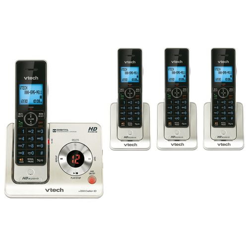 Vtech LS6425-4 Téléphone sans fil à trois combinés avec répondeur et afficheur/afficheur de l’appel en attente
