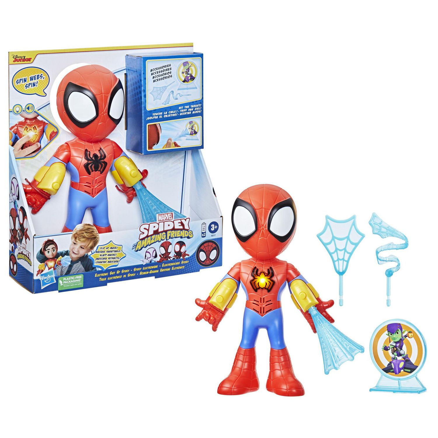 Marvel Spidey and His Amazing Friends Supersized Spidey Action Figure,  Preschool Superhero Toy for Kids Ages 3 and Up - Marvel