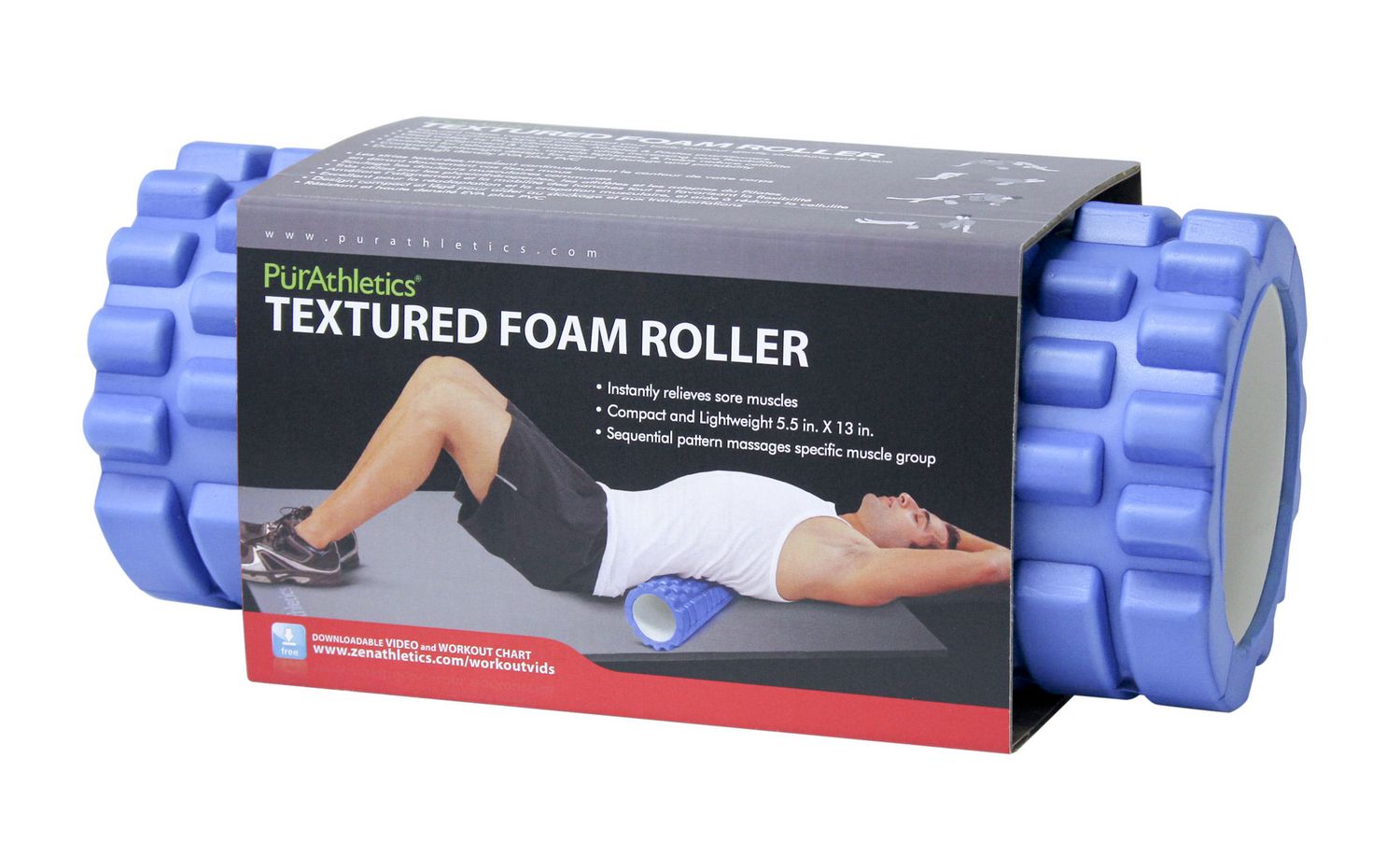 purathletics travel textured foam roller