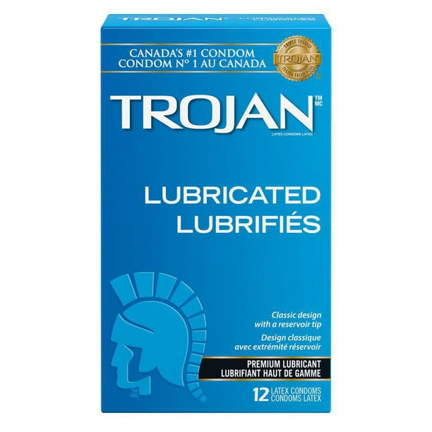 Trojan Classic Lubricated Condoms 12 Lubricated Latex Condoms Walmartca 