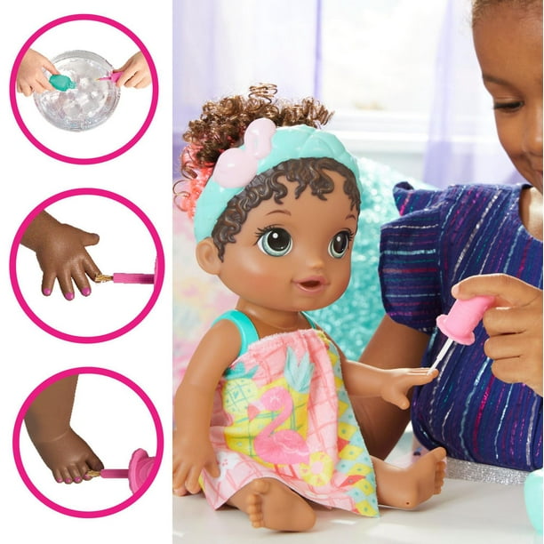 Baby Alive poupée Lulu Achoo, poupée interactive de 30 cm avec sons,  lumières, mouvements et accessoires, cheveux blonds, enfants, dès 3 ans