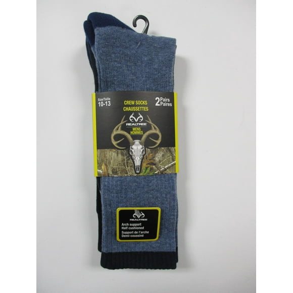 Realtree Mens Fall Crew Socks 2 Pack