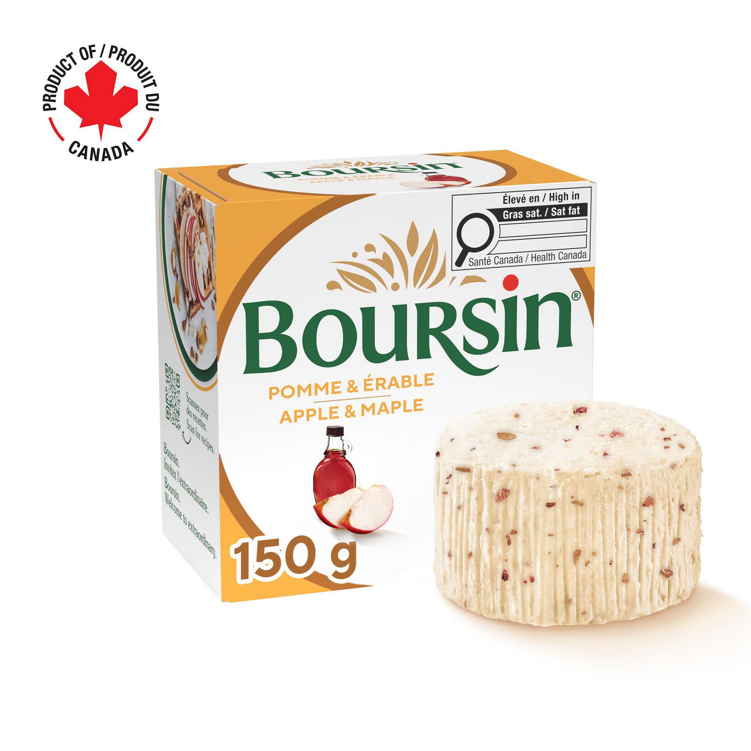 Boursin Apple & Maple, Spreadable Cheese 150g