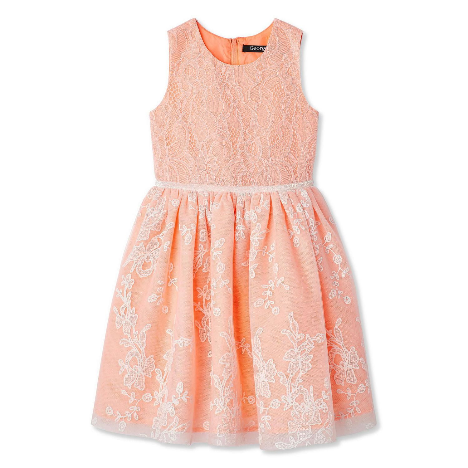 George Girls' Printed Mesh Dress