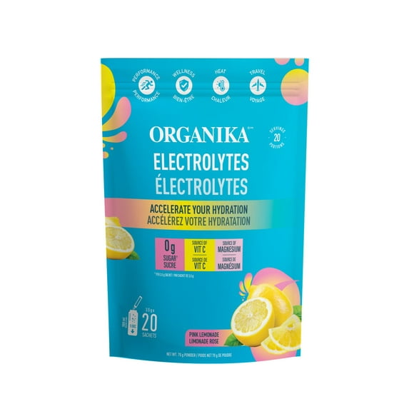 ORGANIKA Sachets Nomades Limonade Rose Fraise Électrolytes