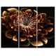 Tableau à toile imprimée numérique florale Design Art Fleur fractale brune – image 2 sur 3