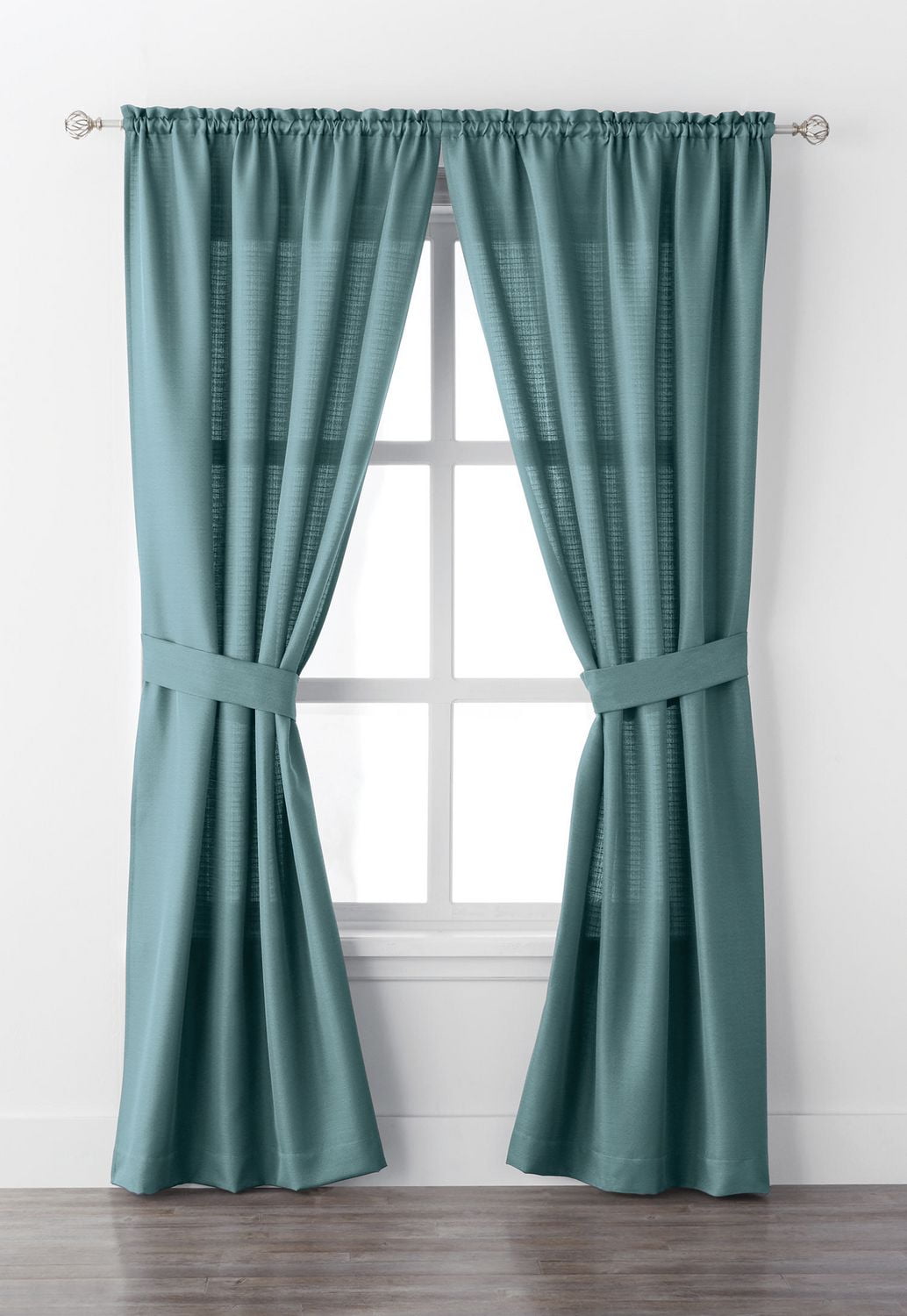 Mainstays 84" Rod Pocket Window Curtain Drapery Panel Set