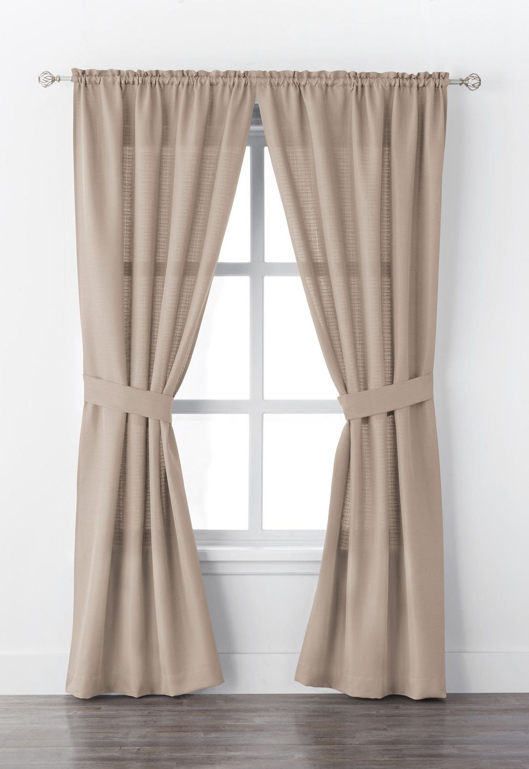 Mainstays 84" Rod Pocket Window Curtain Drapery Panel Set