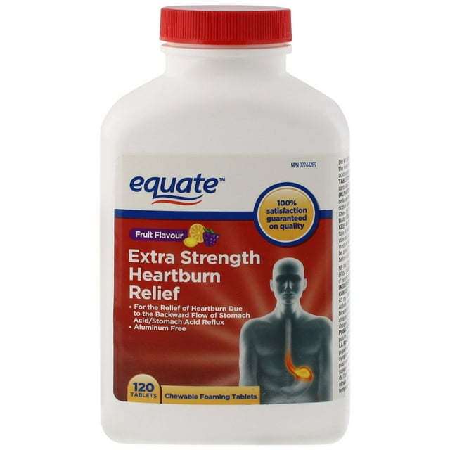 Equate Extra Strength Heartburn Relief, Chewable Foaming Tablets