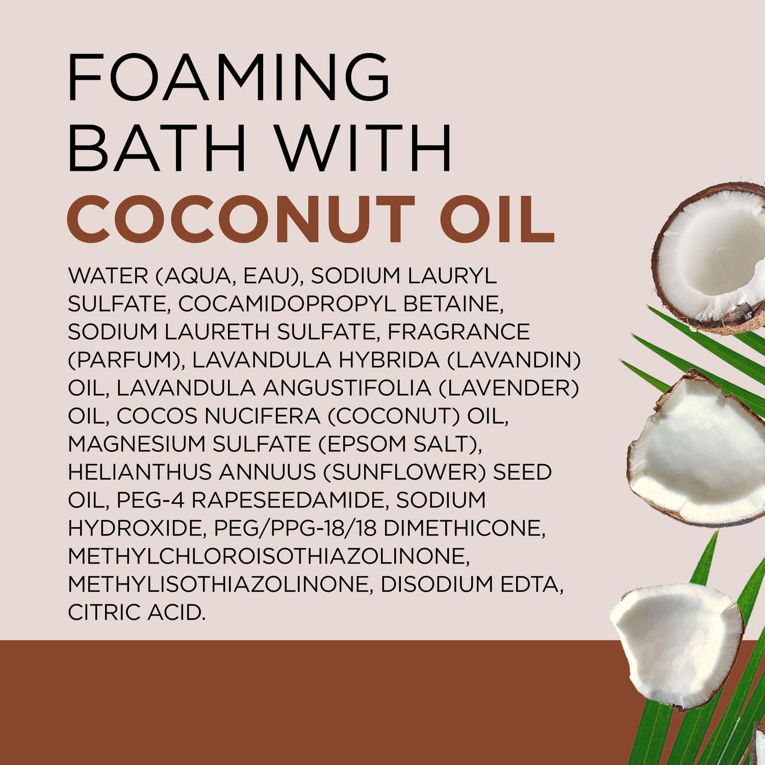 Dr Teal's Foaming Bath with Pure Epsom Salt, Nourish & Protect with Coconut Oil (Packaging May Vary), 34 fl oz / 1 L
