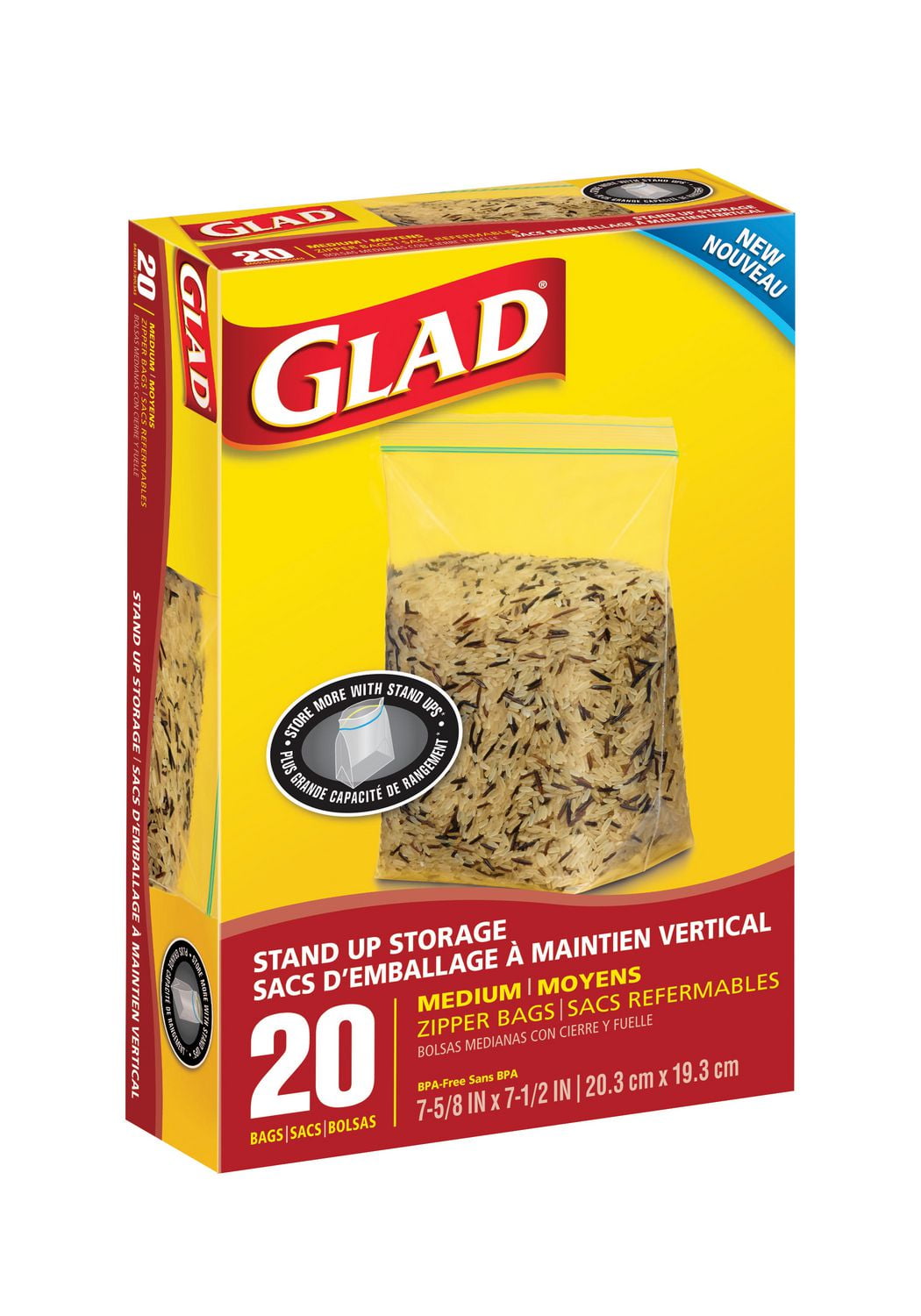 Glad Stand Up Storage Bags Medium Walmart Canada