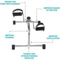 thumbnail image 2 of DMI Lightweight Mini Pedal Exerciser Leg and Arm Peddler, Adjustable Tension, Silver, 2 of 5