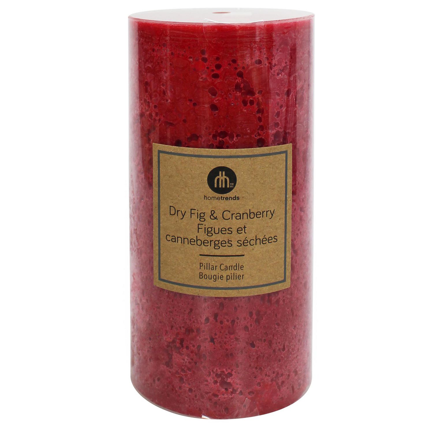 Hometrends 6" DRY FIG & CRANBERRY Pillar Candle Walmart Canada