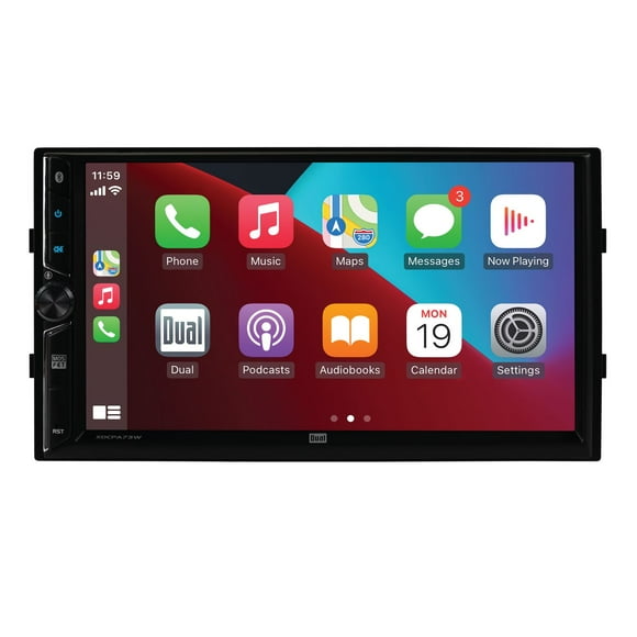 Dual Electronics XDCPA73W 7 inch, Car Stereo, Double DIN Wireless Apple CarPlay, Android Auto