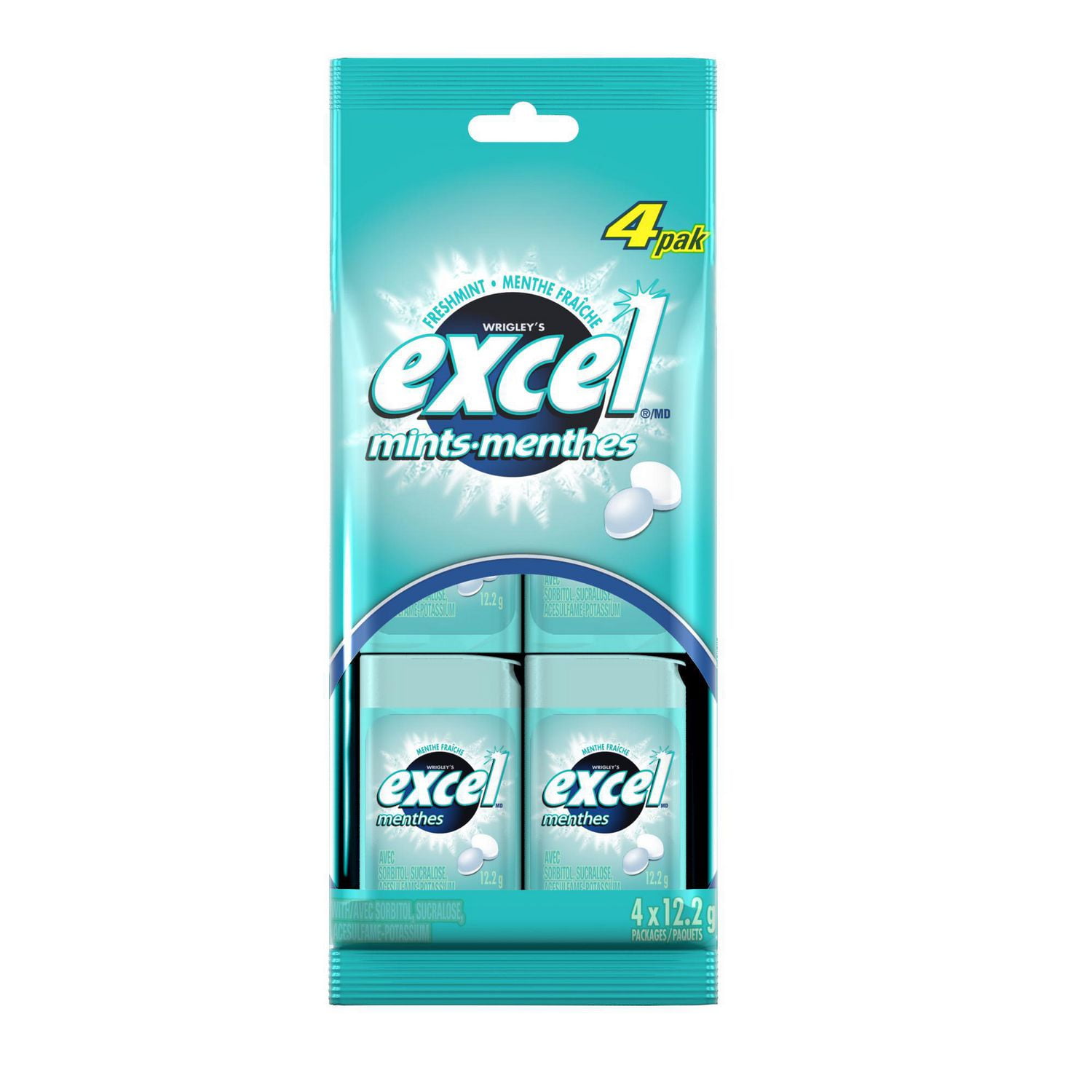Excel Mini Mints, Freshmint, Mints, 12.2g, Pack of 4 Walmart Canada