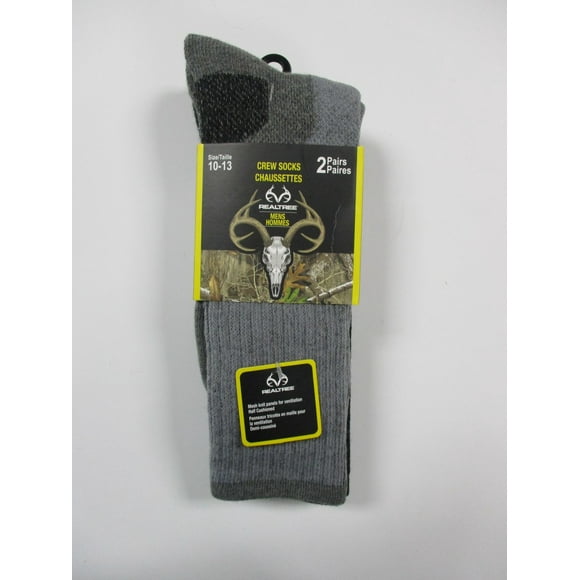 Real Tree Mens Fall Crew Socks 2 pack