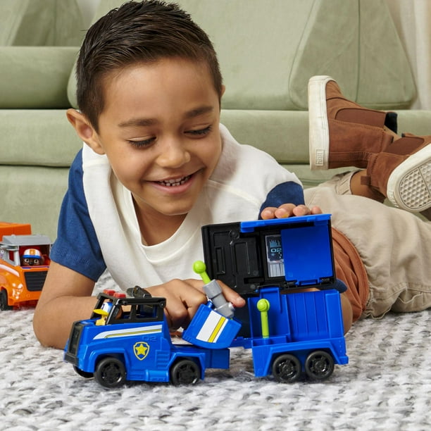 Pat'Patrouille, Big Truck Pups, Camion transformable de Chase avec figurine  articulée à collectionner, jouets pour les enfants à partir de 3 ans 