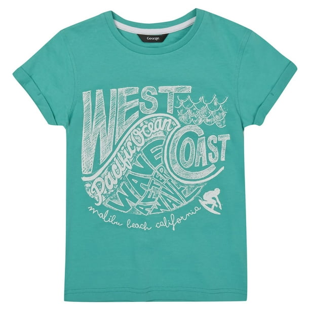 T-shirt à imprimé West Coast George British Design pour garçons