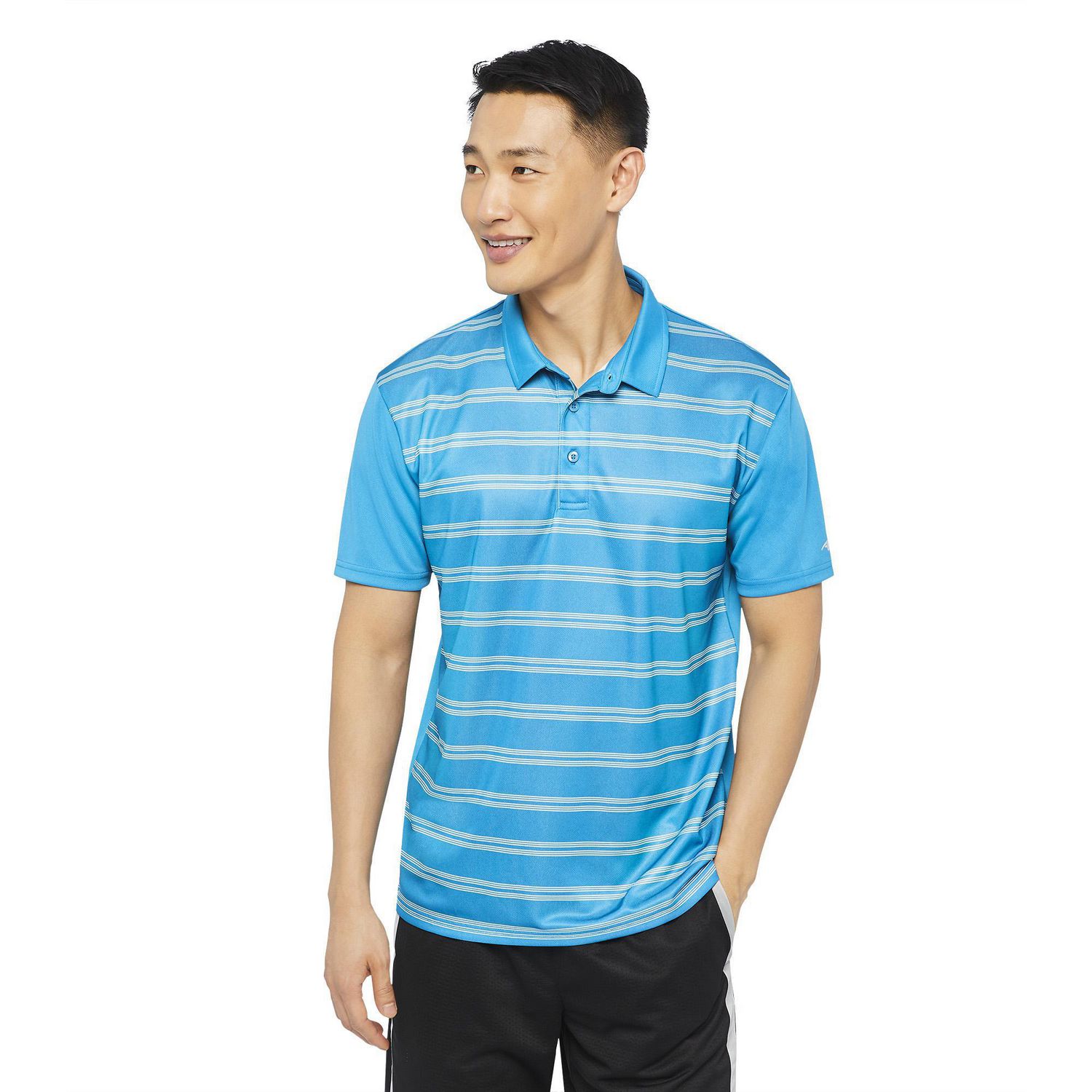 Athletic Works Men's Striped Golf Shirt 