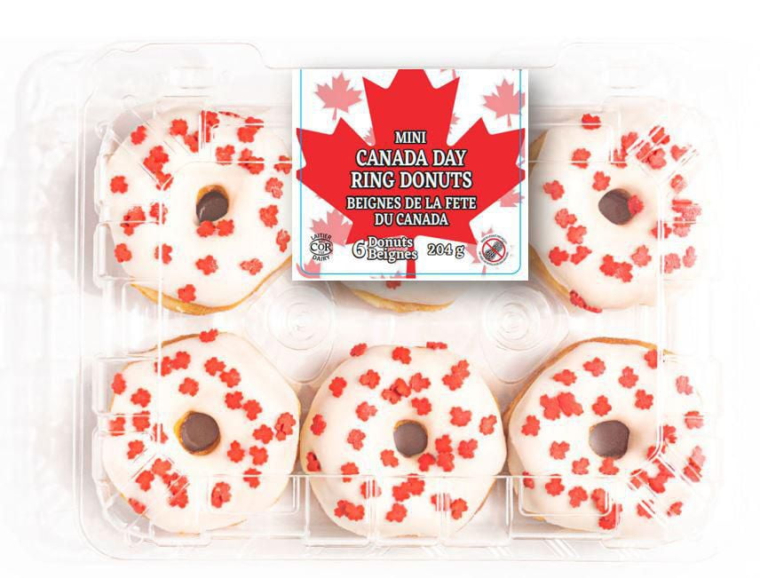 Mini beignes de la fete du Canada