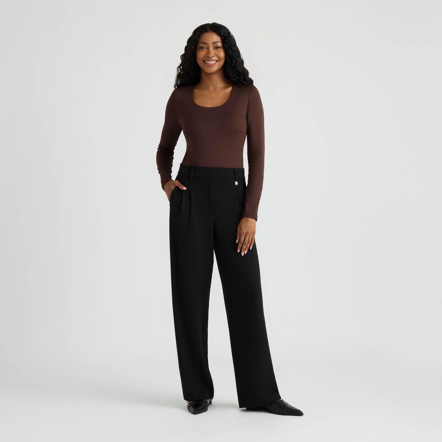 Mexx Body à manches longues et col rond pour femmes