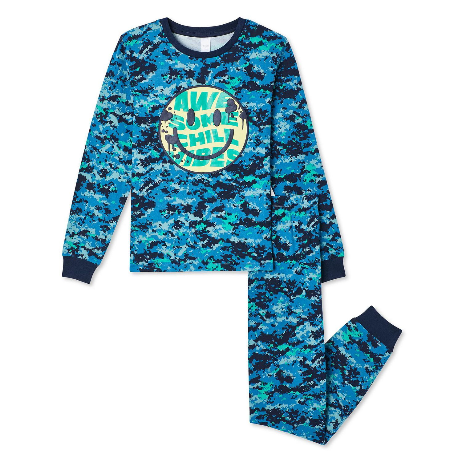 George Boys' Long Sleeve Tee and Pant Pajamas 2-Piece Set